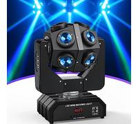 UKing 12 LEDs Moving Head Stage Light, RGBW Party Light Supports DMX Function, for DJ Bar Birthday Disco 150W