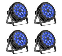 U'King 4PCS 200W LED Par Light DMX512 18x8W RGBW LED Wash Light Effect Flat Light for DJ Disco Party Club Wedding Stage Light