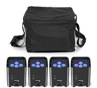 U'King 4PCS 6x18W 6IN1 RGBAW+UV Par Light with Bag DMX Remote Control WiFi Par Light Wireless LED Stage Light for DJ Bar Party 4PCS with Bag