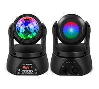 UKing Disco Ball Light, Mini Moving Head Party Light 15 Channel dmx512 Control, LED 4 in 1 Sound Activated for Halloween ChristmasIndoor Outdoor Party Club Bar Birthday Live Show (1 pcs)