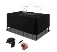 UKIXOM Outdoor Waterproof Patio Table Furniture Set Covers, 158x83x81cm/LxWxH 600D Heavy Duty Cover Rectangle Waterproof Patio Furniture Cover for Outdoor Table and Chairs for Deck Lawn and Backyard