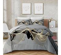 UKIXOM Quilt Cover Set, Quilt Cover Pillow Covers, Streamlined Quilt Cover Set for Modern Home Decoration Farmhouse Bedspread 100x135cm*1/40x75cm*2