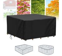 UKIXOM Rectangular Patio Heavy Duty Table Cover, 160x60x120cm/LxWxH Outdoor Patio Furniture Set Covers, Waterproof 600D Heavy Duty All Weather Oxford Tear-Resistant Material, Multiple sizes