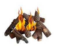 Ukiyo 10-Piece Ceramic Wood Set, Decorative Wood for Bio-Ethanol and Gas Fireplaces
