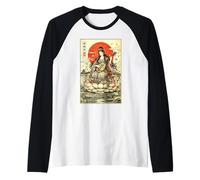 Ukiyo-e Benzaiten Japanese Mythology Buddhist Goddess Raglan Baseball Tee