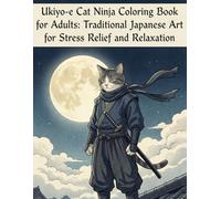 Ukiyo-e Cat Ninja Coloring Book for Adults: Traditional Japanese Art for Stress Relief and Relaxation (Ukiyo Neko Coloring Book Series)