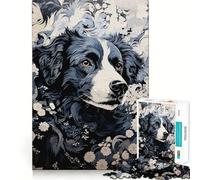 Ukiyo E Dog 1000 Adult Pieces Jigsaw Puzzle Mind Challenge Toy Neat Cut Perfect Alignment Family Fun Night Activity (38x26cm)