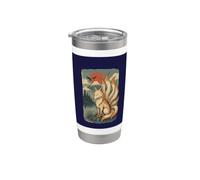 Ukiyo-E Japanese Kitsune Nine-Tailed Fox Stainless Steel Insulated Tumbler