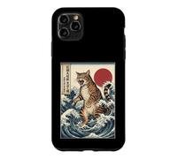 Ukiyo-e Kaiju Cat Giant Wave Art Japanese Monster Feline Case for iPhone 11 Pro Max