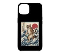Ukiyo-e Kaiju Cat Giant Wave Art Japanese Monster Feline Case for iPhone 13