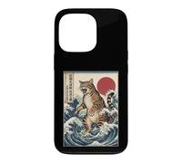 Ukiyo-e Kaiju Cat Giant Wave Art Japanese Monster Feline Case for iPhone 13 Pro