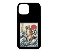 Ukiyo-e Kaiju Cat Giant Wave Art Japanese Monster Feline Case for iPhone 15