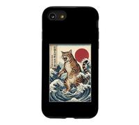 Ukiyo-e Kaiju Cat Giant Wave Art Japanese Monster Feline Case for iPhone SE (2020) / 7/8
