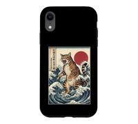 Ukiyo-e Kaiju Cat Giant Wave Art Japanese Monster Feline Case for iPhone XR