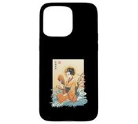 Ukiyo-e Kimono Fan Cherry Blossom Waves Japanese Art Case for iPhone 15 Pro Max