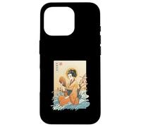 Ukiyo-e Kimono Fan Cherry Blossom Waves Japanese Art Case for iPhone 16 Pro