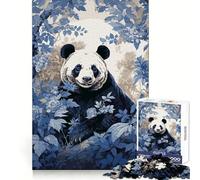 Ukiyo E Panda Puzzle for Teenagers 1000 Pieces Thinking Skill Restful Activity Neat Edges Xmas Present (50x75cm)