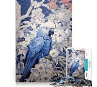 Ukiyo E Parrot Adults 1000 Piece Jigsaw Puzzle Memory Fun Game Clean Cut Sturdy Components Unique Gift for Stress Relief (38x52cm)