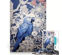 Ukiyo E Parrot Adults 1000 Piece Jigsaw Puzzle Memory Fun Game Clean Cut Sturdy Components Unique Gift for Stress Relief (38x26cm)