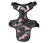 Ukiyo-e-Style Pastel Charcoal Black Reflective Dog Vests for Large for Rottweiler Dog Walking durables Vest for Walking at Night Chaleco para perro