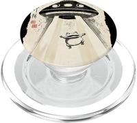 Ukiyo-e Style UFO Abducting Cute Frog Ink Art Painting PopSockets PopGrip for MagSafe