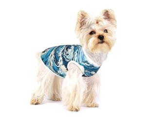Ukiyo-e style waves Full Print Cotton Pet Vest S Dog Cat Clothes Soft Elastic Breathable Pullover Pet