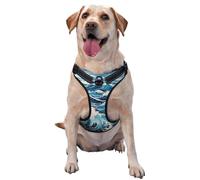 Ukiyo-e Style Waves Printed Dog Harness mesh pet Vest