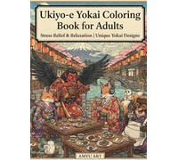 Ukiyo-e Yokai Coloring Book for Adults: Stress Relief & Relaxation | Unique Yokai Designs