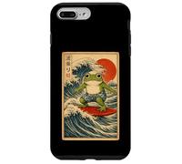 Ukiyo Japan Kanji Funny Frog Surfing Great Wave Of Kanagawa Case for iPhone 7 Plus/8 Plus