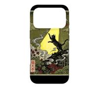 UkiyoE Black Cat Ufo Abduction Black Cat Reaching for UFO Case for iPhone 17 Pro