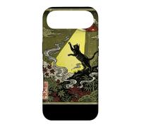 UkiyoE Black Cat Ufo Abduction Black Cat Reaching for UFO Case for iPhone Air