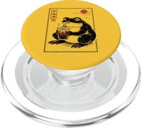 Ukiyoe Iced Coffee Frog Japanese Line Art Funny Ice Coffee PopSockets PopGrip for MagSafe