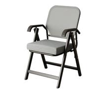 Ukkajovlex Folding Office Chair For Small Spaces, Folding Chairs Indoor Comfy With Arms, Foldable Backrest Office Chair,Heavy Duty Steel Metal Frame, For Home Garden Office Computer And Desk(Gris)