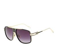 UKKD Sunglasses Retro Metal Gradient Square Frame Sunglasses Women/Men Oversized Black Shadow Sunglasses
