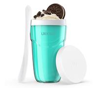 UKKISO Slushie Maker Cup Slush and Shake Maker with Lid, DIY Slushie Cup with Freezer Core for Quick Frozen Homemade Single-Serving Slushies, Fruit Smoothies, and Milkshakes in Minutes, BPA-free, Blue