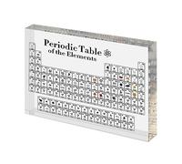 UkkRoa Real Chemical Element Periodic Table 83 Kinds of Real Elements & Acrylic Display Stand, for Science Lovers, Students to Learn Chemistry Chart Tools, Gifts and Crafts Decoration (6.7" x 4.8")