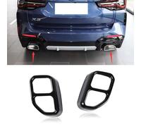 Uklal 1 Pair Car ABS End Pipes, For BMW X3 2022 Strong and Sturdy Auto Tailpipes Silence Cover Exhaust Pipe Trims