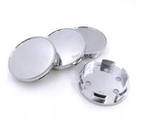 Uklal 4pcs Car ABS Hub Caps, For OD 53 mm, ID 48 mm Wheel Cap Kit Center Cover Waterproof DustProof Wear Resistant Anti Rust Auto Accessories,B/Silver