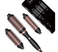 UKLISS 3 in 1 Heated Curling Brush for Hair Styling with 3 Interchangeable Barrels Ionic Ceramic Hot Heated Curler Set, 32mm+38mm+45mm