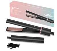 UKLISS Portable Mini Hair Straightener, Travel Small Straighteners Suitable for Short Hair, Bangs and Beards, 2 in 1 200℃, Mini HaargläTter Mit Schneller Aufheizung, Keramikplatten
