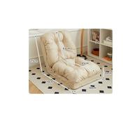 UKLULUAMZ Pet Couch Recliner, Foldable Floor Sofa Human Dog Bed, 5 Gear Adjustment Adult Size Dog Bed for Humans, Bedroom Lounge Chair Lazy Chair (Beige 60cm)