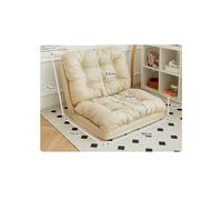 UKLULUAMZ Pet Couch Recliner, Foldable Floor Sofa Human Dog Bed, 5 Gear Adjustment Adult Size Dog Bed for Humans, Bedroom Lounge Chair Lazy Chair (Beige 90cm)