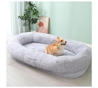 UKLULUAMZ Pet Giant Dog Bed for Humans, Adult Dog Bed for Humans, Human Size Dog Bed, Luxury Dog Bed Waterproof Washable Giant BeanBag Dog Bed (Light Gray 190cm)