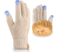UKNOWSIA Winter Gloves Warm Fleece Lining TouchScreen Knit Themral Gloves - Women Men