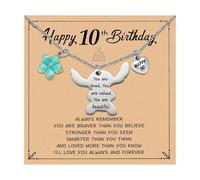 Ukodnus 6-10 Year Old Birthday Necklace Gifts, You are Loved Valued Beautiful Gift, Birthday Jewelry Gift for Daughter Granddaughter Niece, M, Stainless Steel, No Gemstone