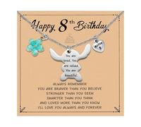 Ukodnus 6-10 Year Old Birthday Necklace Gifts, You are Loved Valued Beautiful Gift, Birthday Jewelry Gift for Daughter Granddaughter Niece, M, Stainless Steel, No Gemstone