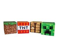 Ukonic Minecraft 10-Inch Storage Bin Organizer Set | Creeper, TNT, Grass, Craft Table