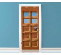 Minecraft Oakdoor Fabric Door Cling | 34 x 82 Inches