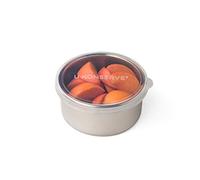 UKONSERVE 9oz / 275ml Round Stainless Steel Food Container with Silicone Lid - Clear