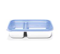UKONSERVE - Rectangular Divided Stainless Steel Food Container with Silicone Lid - Cosmic Blue - 28oz / 825ml
